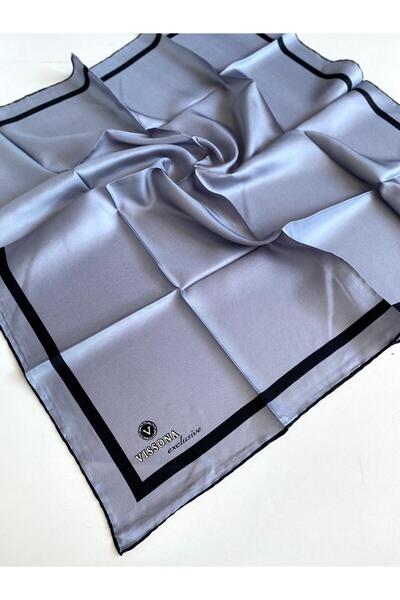 Vissona Eșarfă de mătase Tivil 10150 - 0028 - 0001 Gri cu model mixt