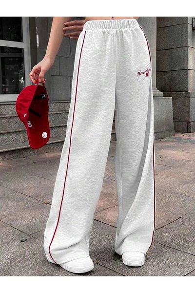 Gofeel Heartbeat Oversize Elastic Waist Baggy Sweatpants