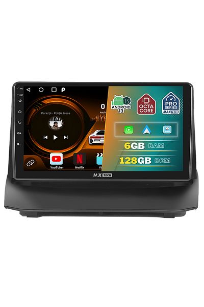 MaxTech Navigatie Ford Fiesta 2008-2017 dedicata, 6 GB Ram 128 GB Rom OctaCore, Carplay & Android auto, 9”