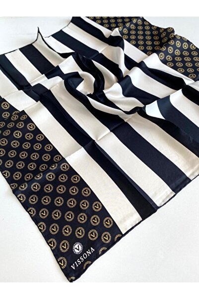 Vissona Μεταξωτό μαντήλι Tivil 5139 - 1 - 0001 - 0003 Μαύρο Μικτό σχέδιο