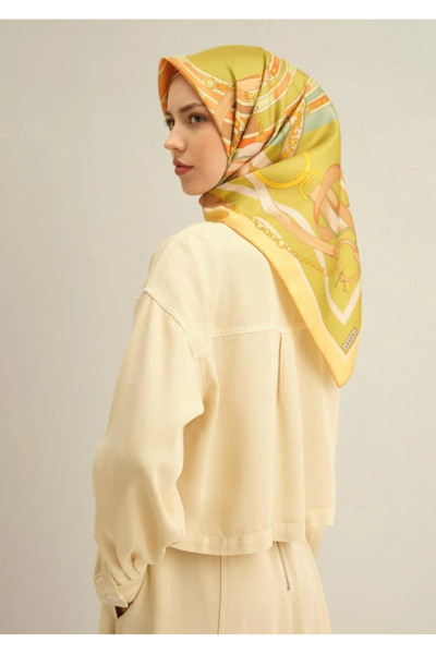 Armine Μεταξωτό κασκόλ Sura 9315 - 57 Κίτρινο Μικτό σχέδιο