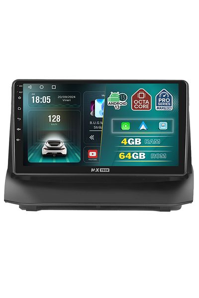 MaxTech Navigatie Ford Fiesta 2008-2017 dedicata, 4 GB Ram 64 GB Rom OctaCore, Carplay & Android auto, 9”