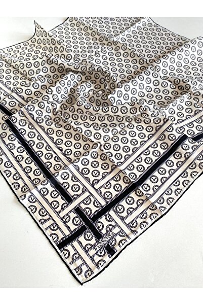 Vissona Eșarfă de mătase Tivil 16505 - 4 - 0003 - 0001 Model mixt alb