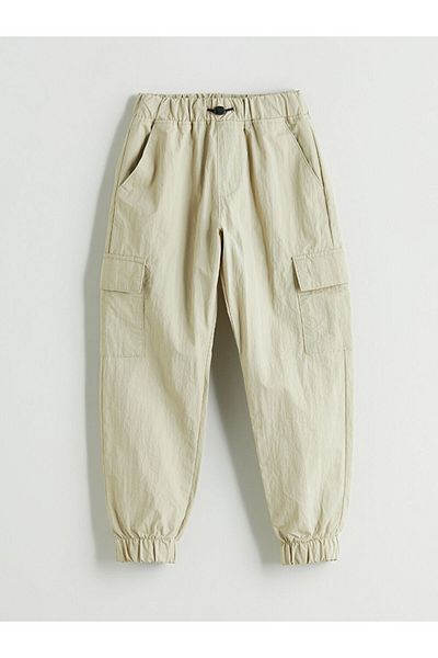 LC Waikiki Pantaloni de jogger cargo pentru băieți, confortabili, cu talie elastică