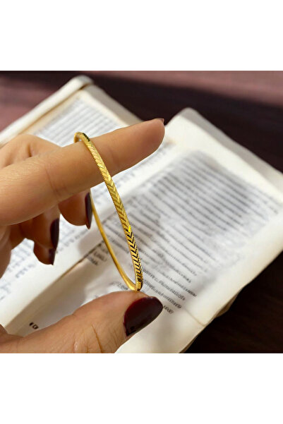 CASELN 22 Ayar Altın Kaplama Başak Ajda Bilezik 1 Adet - 1.kalite Kuyumcu Işçiliğidir