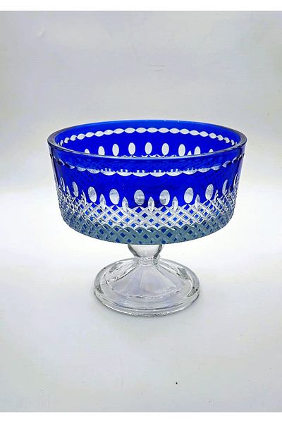 Akden Kristal Crystal Cutting Decor Handwork 19 cm Glass Bowl