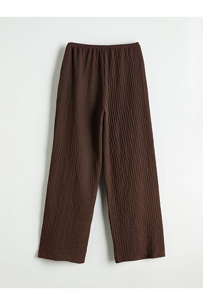 LC Waikiki Elastic Waist Textured Women's Trousers