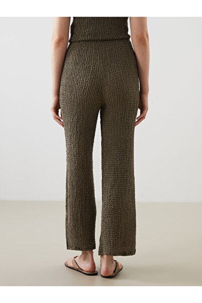 LC Waikiki Elastic Waist Textured Women's Trousers