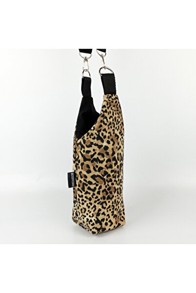 woodycord Husă pentru sticle de apă cu model de leopard în formă de U, realiz...