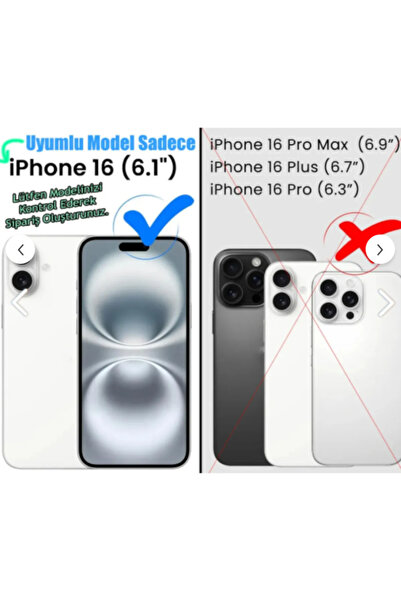 HYPERSOFT Iphone 16 (6.1 inç) Uyumlu Desenli Burga Serisi Premıum Slım Kılıf