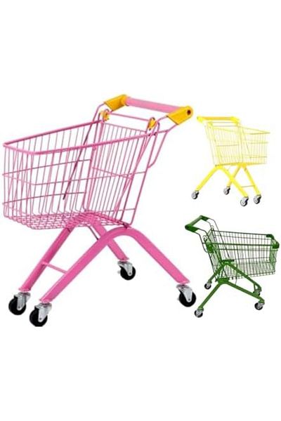 Generic Metal Shopping Cart for Kids with Sturdy Wheels