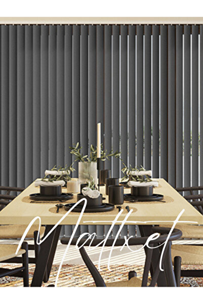 MATTEXT MEKANİK PERDE SİSTEMLERİ Antrasit Pvc Dikey Perde Döndürülebilen Tam Açık Ya Da Tam Kapalı Pvc Dikey 705