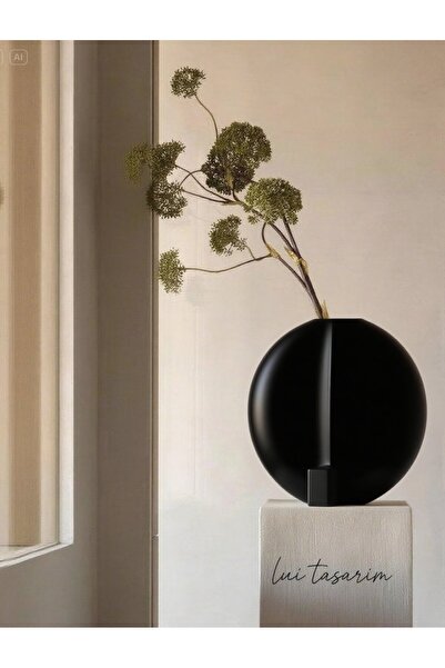 Lui Tasarım Μαύρο κεραμικό βάζο φεγγαριού μεγέθους XL Διακοσμητικό σε σκανδιν...