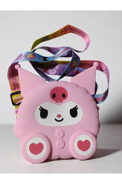 SHOPNEST Girl's Kuromi Strap Bag, Silicone Children's Bag