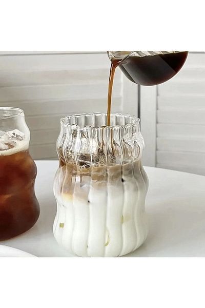 safestore Heat Resistant Borosilicate Scandinavian Style Twist Style Cup| 500ml Coffee And Presentation Glass