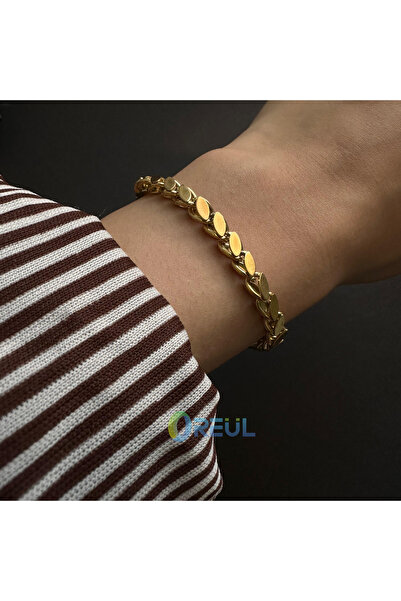 REÜL Steel Gold Barley Bracelet