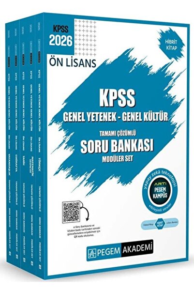 Pegem Akademi Yayıncılık Pegem 2026 KPSS Ön Lisans Soru Bankası Çözümlü Modül...