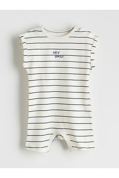 LC Waikiki New Season Striped Cotton Baby Boy Jumpsuit - S5P930Z1
