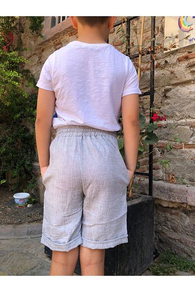 Terry Gray Pocket Linen Shorts