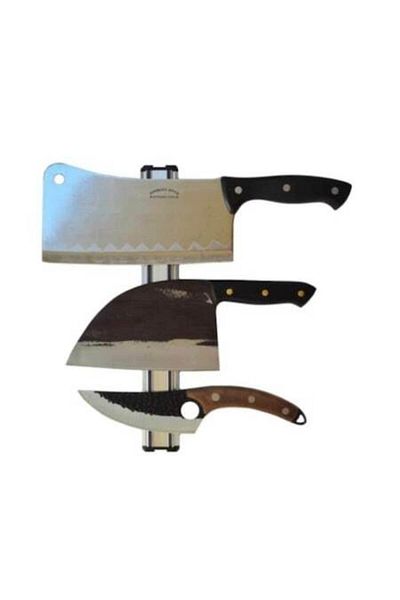 OEM Set de cuțite profesionale, cuțit Almazan, cuțit full tang, satâr de măcelar 800g și suport magnetic