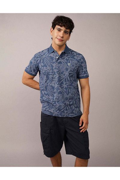 AMERICAN EAGLE AE Floral Polo Shirt