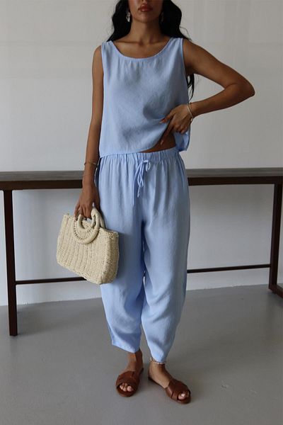 İstangül Butik Set de vară fără mâneci Minimal Ease
