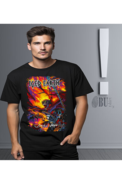 BUTSHIRT BU Tişört 'Iced Earth - Dark Saga' Regular-Fit' Unisex Tişört