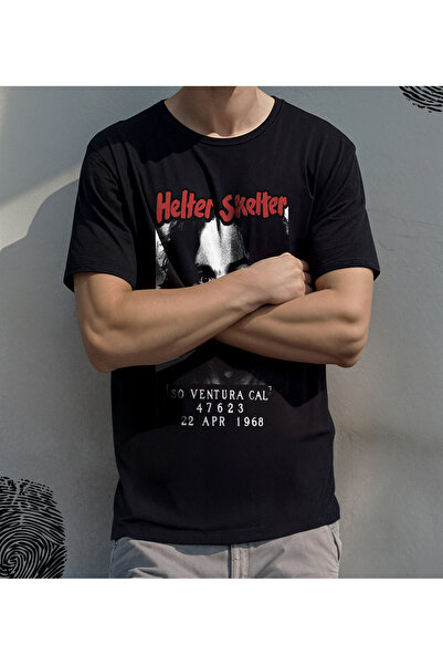 BUTSHIRT BU Tişört 'Helter Skelter - Charles Manson' Regular-Fit' Unisex Tişört