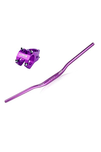 Wake Alüminyum Mor 31.8 780mm Riser Mtb Gidonu + Gidon Boğazı Seti