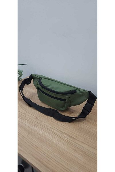 Alya trend Unisex Khaki Waterproof Sports Cross Strap Two Compartment Waist and Shoulder Bag