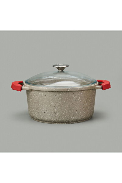 MATMEL Cast Iron Pot - Beige / Red - 24 cm