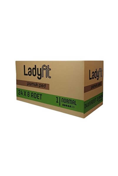 Lady Fit Cotton Pad Normal 8Pcs X24 Pack (192 Pieces)