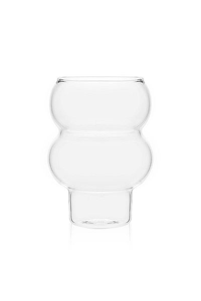 ASPARTAM Knuckle Borosilicate Glass Cup - Transparent - 520 ml