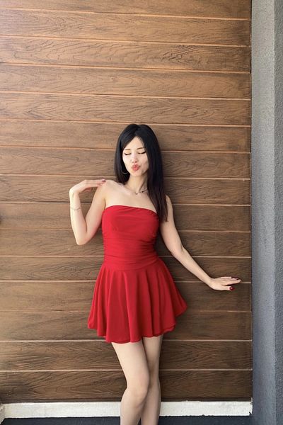 MOZENA Strapless Skirt Mini Dress with Shorts
