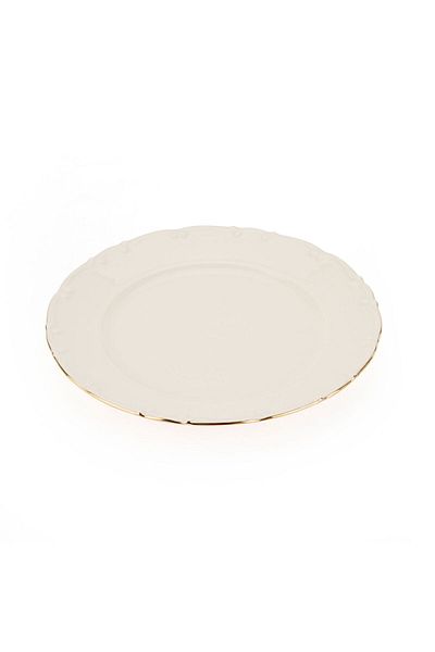 MATMEL Porcelain Liana Mesh Serving Plate - Cream - 27 cm