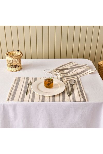 MATMEL Soft Alno 2-Piece American Service - Ecru / Anthracite - 30X50 cm