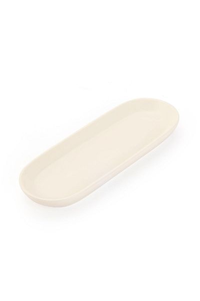 MATMEL Porcelain Presentation Plate - White - 19X7 cm