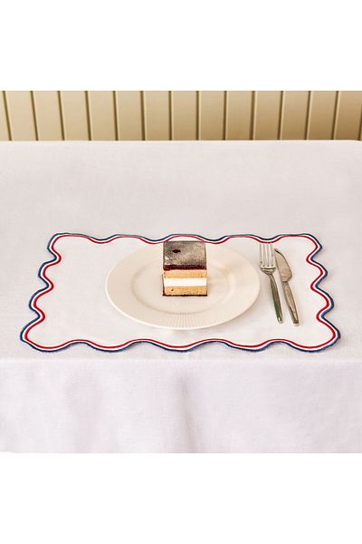 MATMEL Soft Nonna American Service - Blue / Red - 30X50 cm