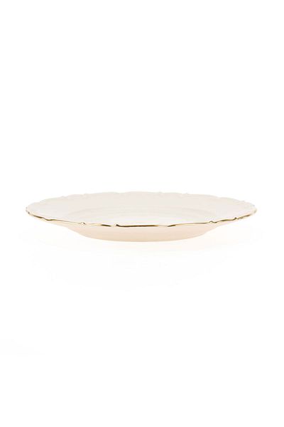 MATMEL Porcelain Liana Mesh Serving Plate - Cream - 27 cm