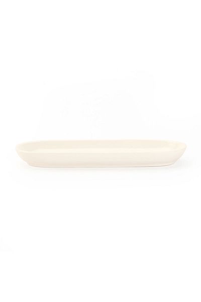 MATMEL Porcelain Presentation Plate - White - 19X7 cm