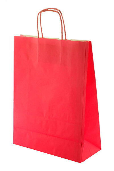 dalimag sacosa din hartie roșu