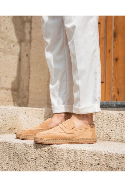 town walker Erkek Klasik Hakiki Deri Espadril