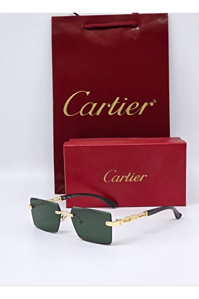 Cartier نظارة شمسية كارتير بتصميم يجذب الانظار وفاخر وانيق مع المحلقات