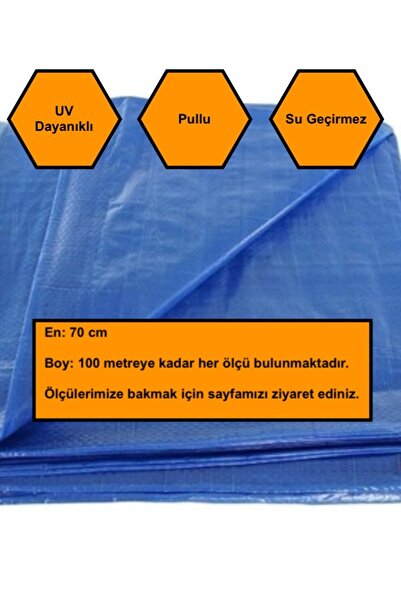 NetBazaars Pânză albastră pentru balcon de 0,7x51 metri, separator, pânză pen...