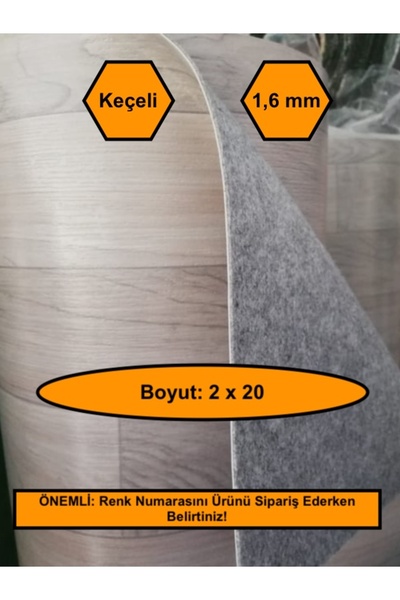 MRT PLASTİK 2x20 metre PVC Mineflo Kalın Zemin Kaplama, Yer Döşemesi Muşamba,...