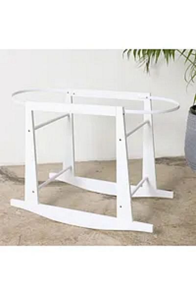 Fun Moment Moses Basket with Rocking Stand in White