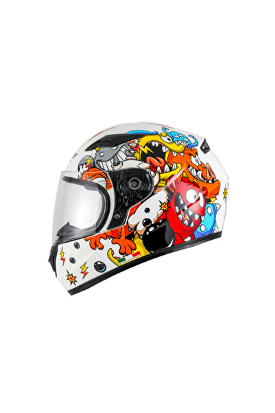 Sway Kapalı Çocuk Kask Sw 815K Monster