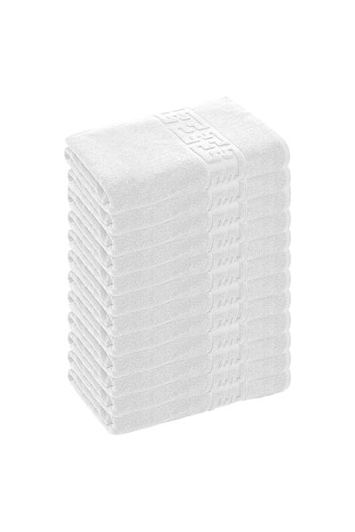 Teno Set 12 Bath and Face Towels with Double Thread Teno®, 500g/m², Greek Style, 100% Cotton, 50x90 cm,