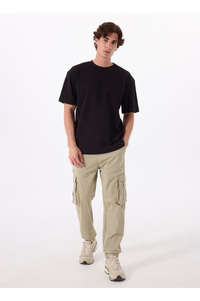 Lee Lastikli Bel Lastikli Paça Antrasit Erkek Pantolon L251056358 Kargo Jogger Pantolon