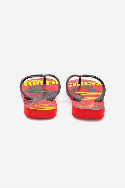 Havaianas Kid Boys Slip On Athletic Slippers, Navy, Ruby Red